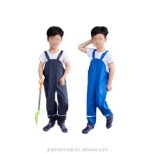 high quality rain resistant trouser customized manufacturer PU split children kids rain pants
